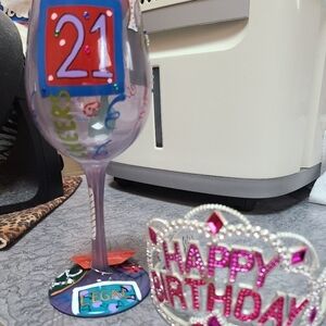 Lolita 21st birthday wine glass